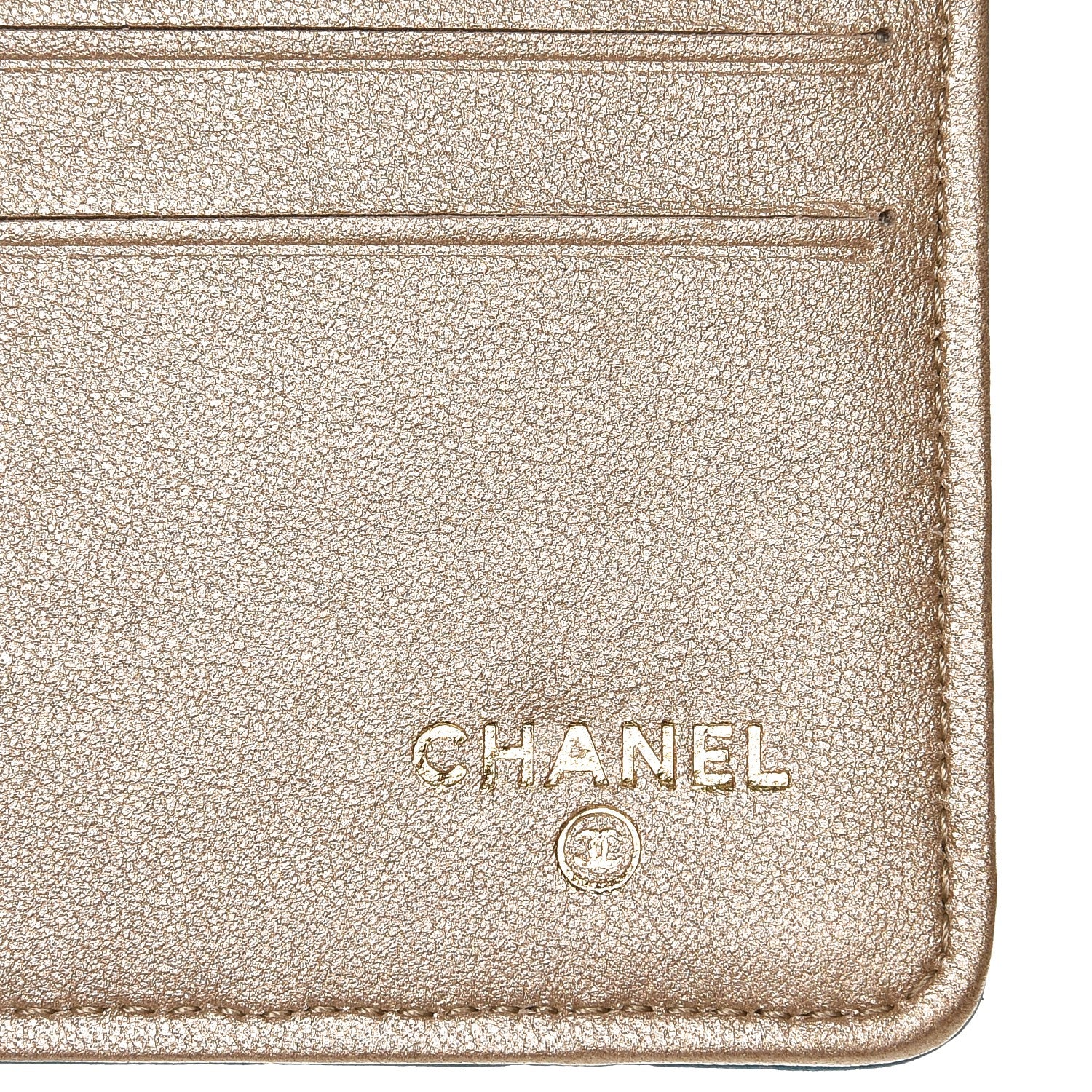 Chanel Lambskin Embossed Camellia Large Flap Wallet Turquoise 6 of 8
