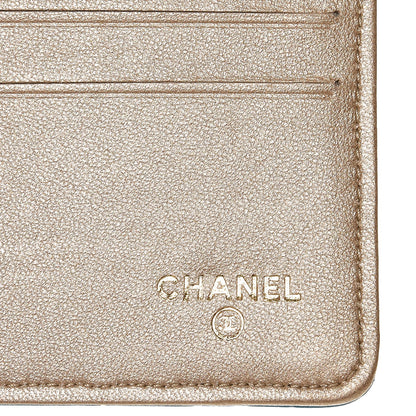 Chanel Lambskin Embossed Camellia Large Flap Wallet Turquoise 6 of 8