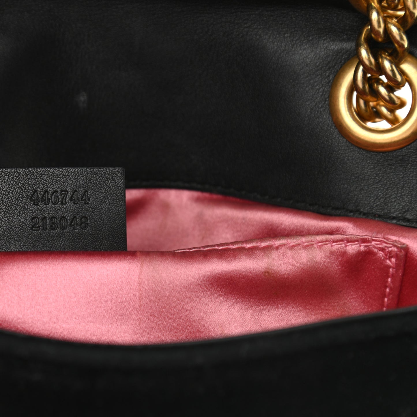 Velvet Matelasse Mini GG Marmont Shoulder Bag Black