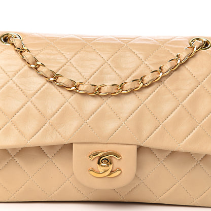 Chanel Lambskin Quilted Medium Double Flap Beige 15 of 15