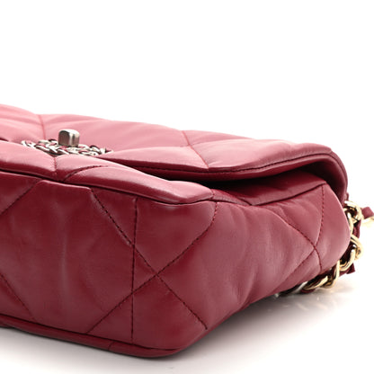 Chanel Lambskin Quilted Medium Chanel 19 Flap Dark Red 10 of 10