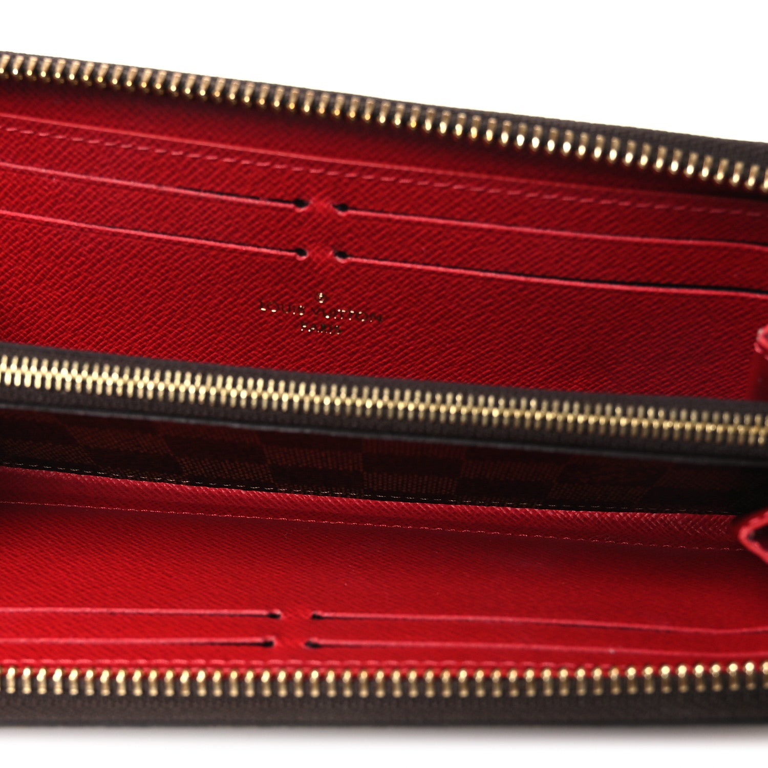 Louis Vuitton Damier Ebene Clemence Wallet Cherry 5 of 8