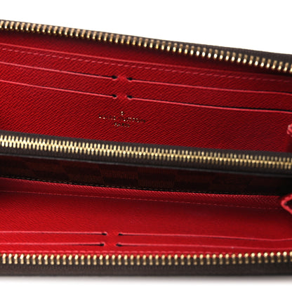 Louis Vuitton Damier Ebene Clemence Wallet Cherry 5 of 8