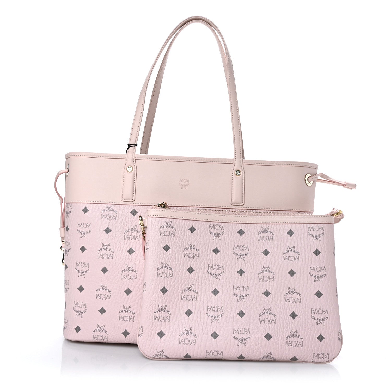 MCM Visetos Aren Tote Powder Pink 3 of 10