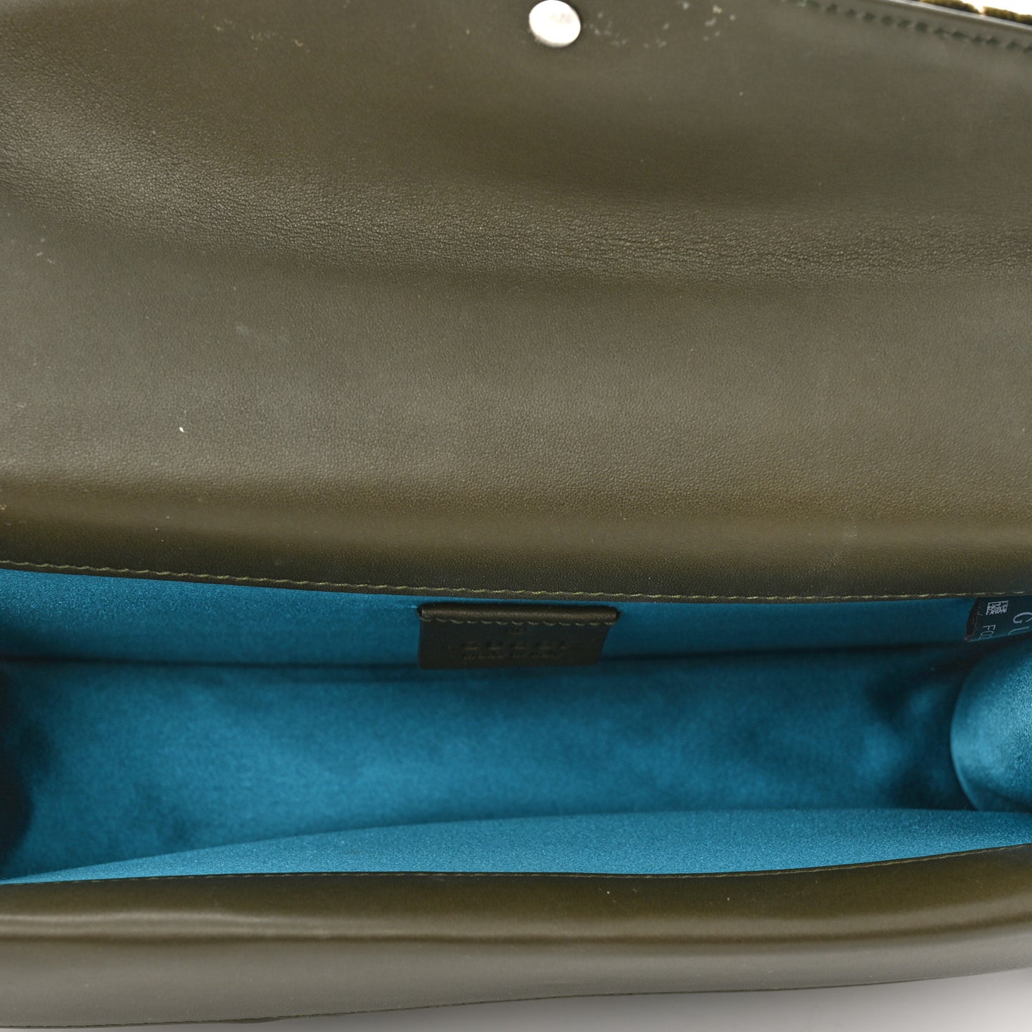 Velvet Moon Calfskin Crystal GG Monogram Small Dionysus Shoulder Bag Dark Olive Rose Gold