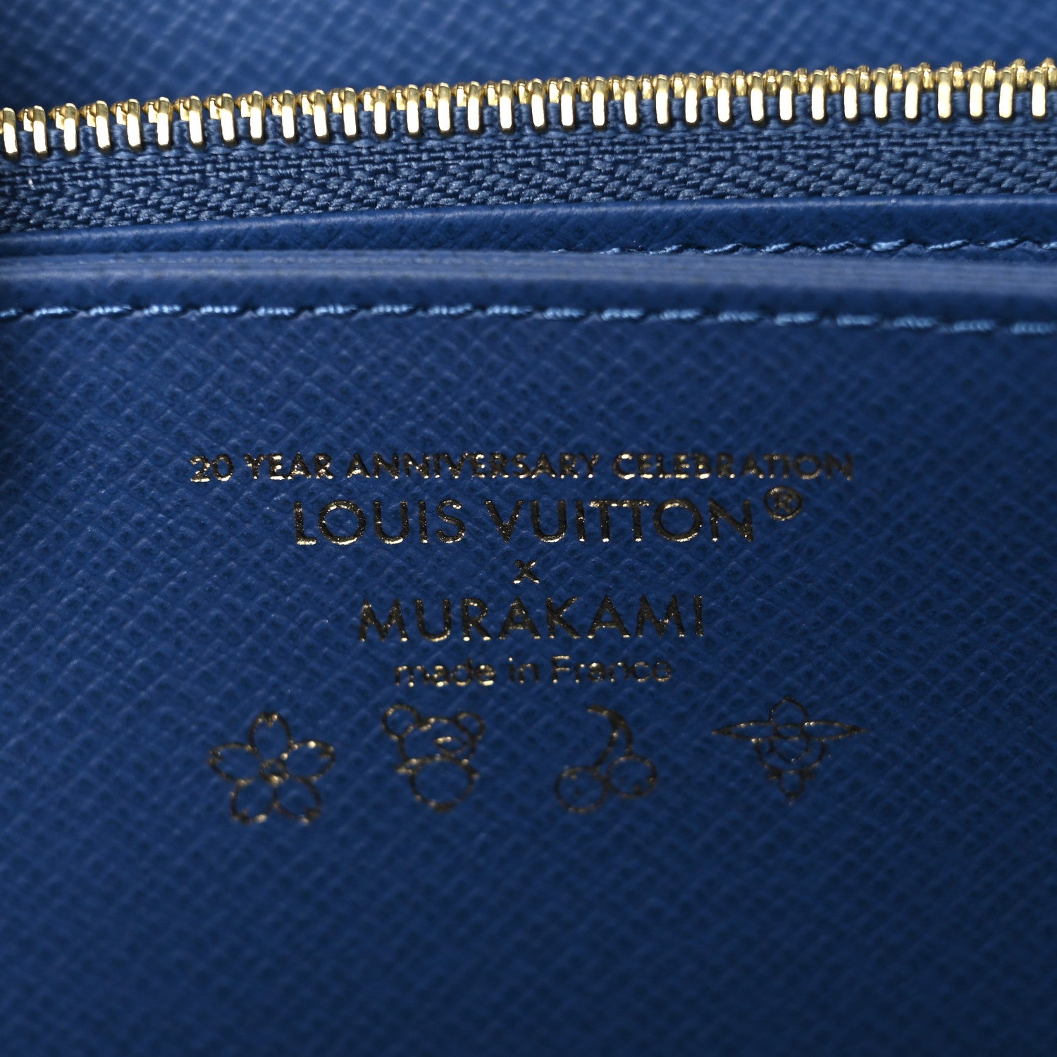 Louis Vuitton LV X TM Monogram Denim Cerises Zippy Wallet Blue 6 of 8