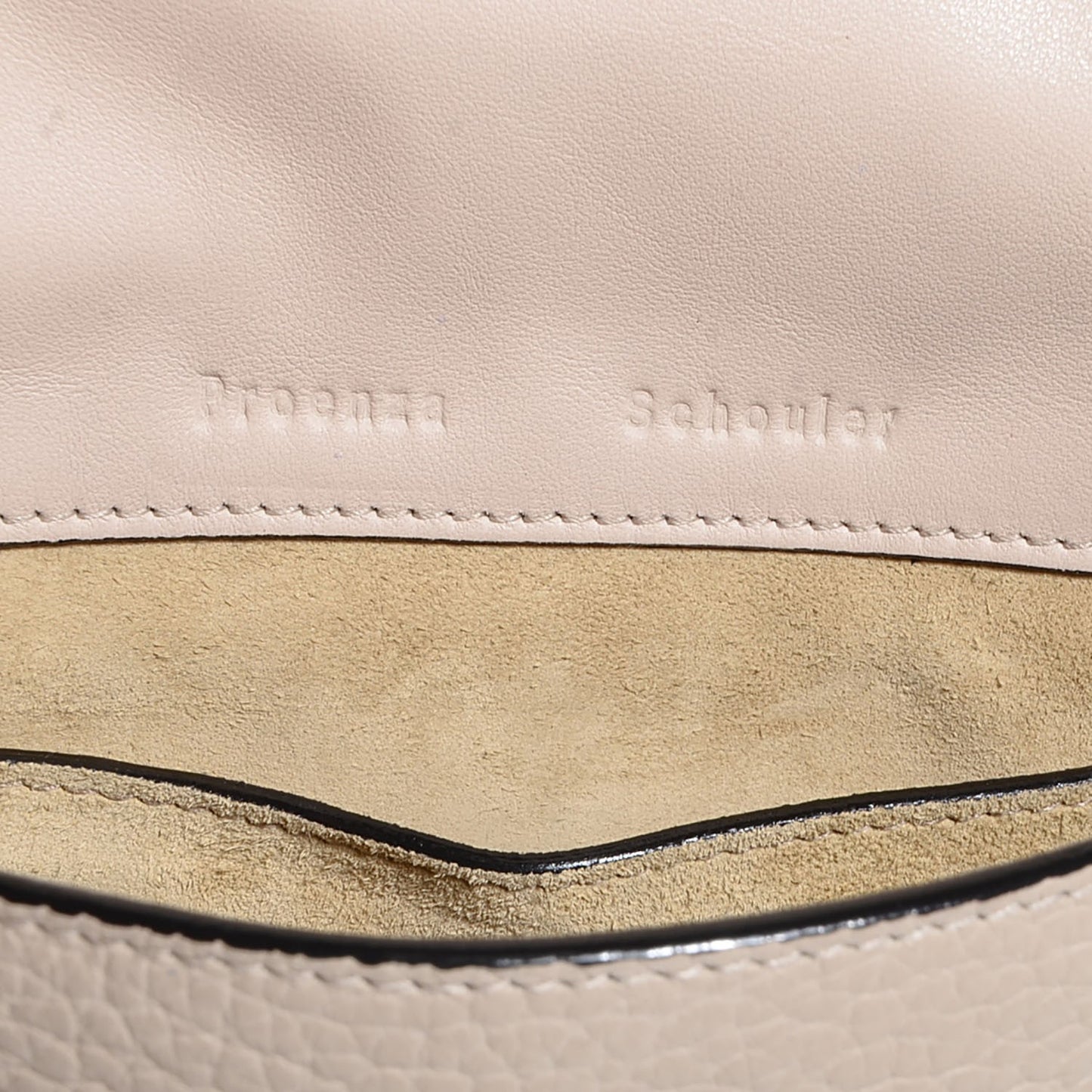 Pebbled Calfskin Extra Small Courier Talc