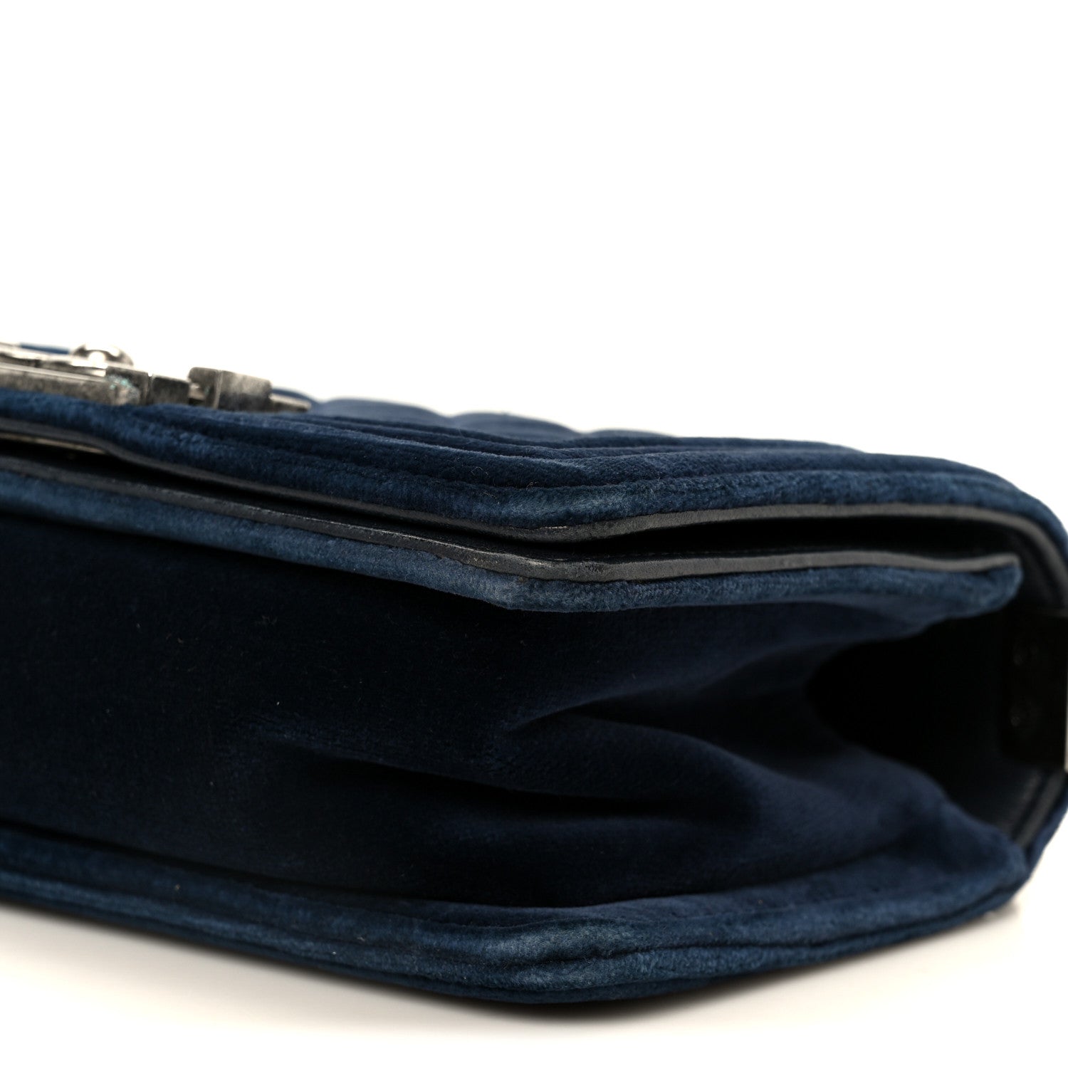 Chanel Velvet Quilted Small Boy Flap Blue 10 of 10