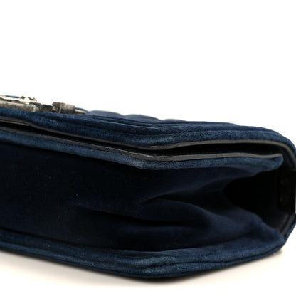 Chanel Velvet Quilted Small Boy Flap Blue 10 of 10