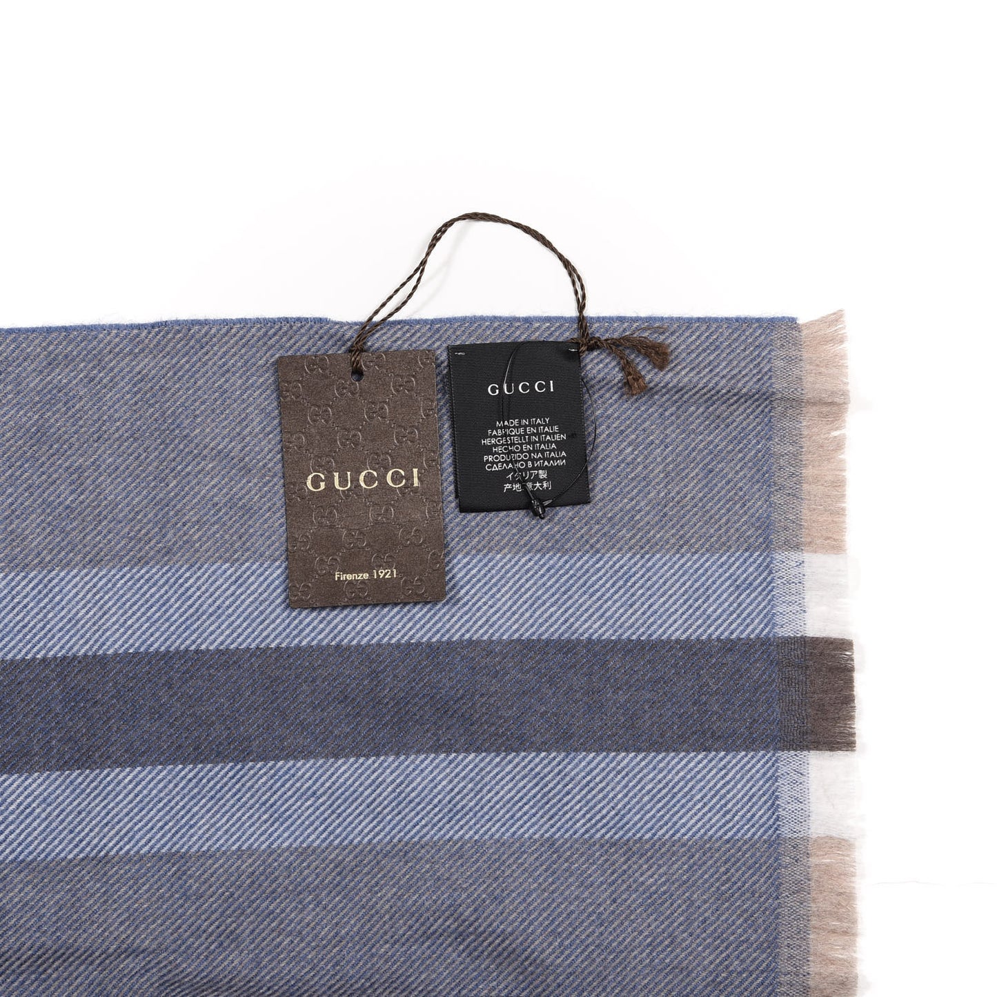 Wool Web Navas Scarf Blue Grey