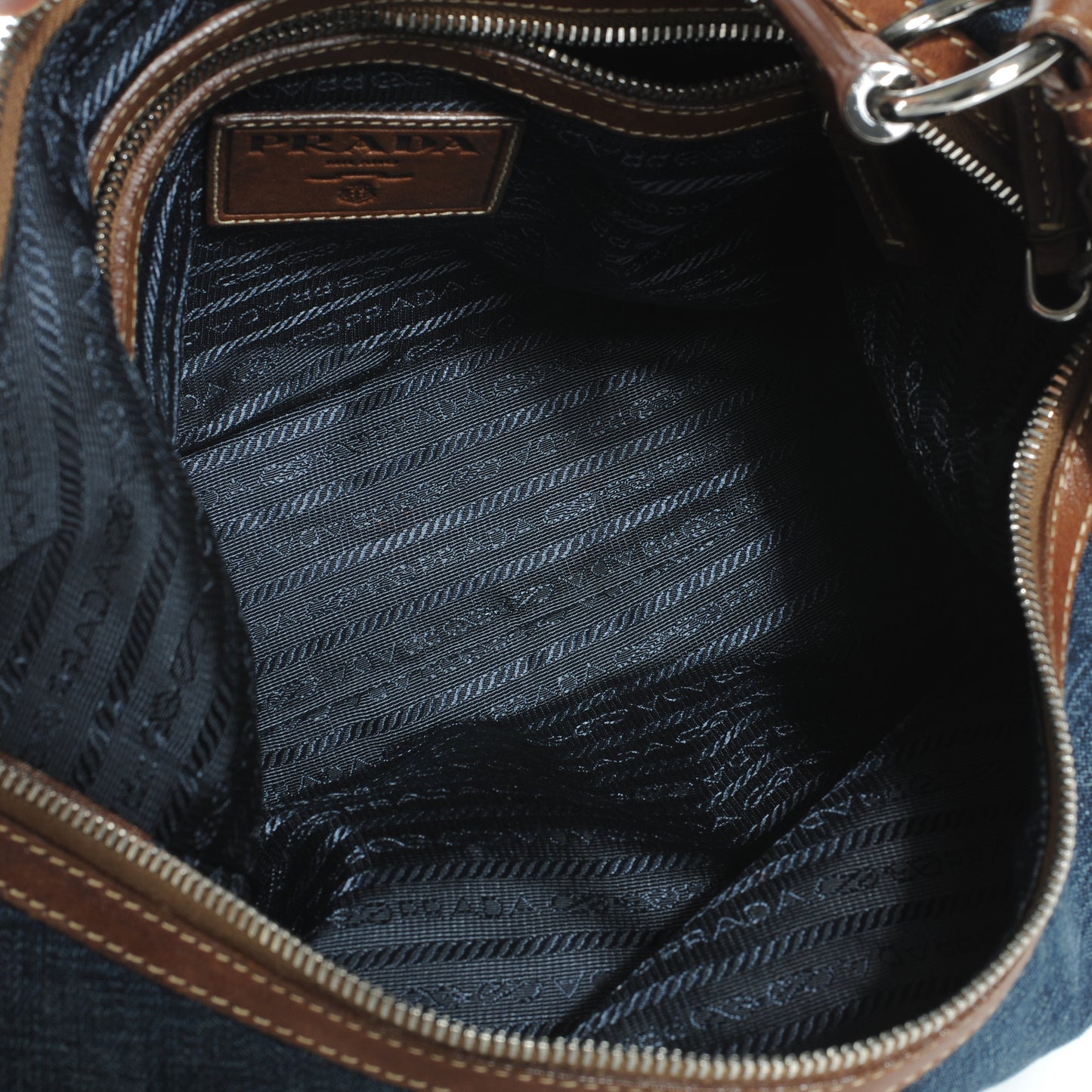 Washed Denim Logo Hobo