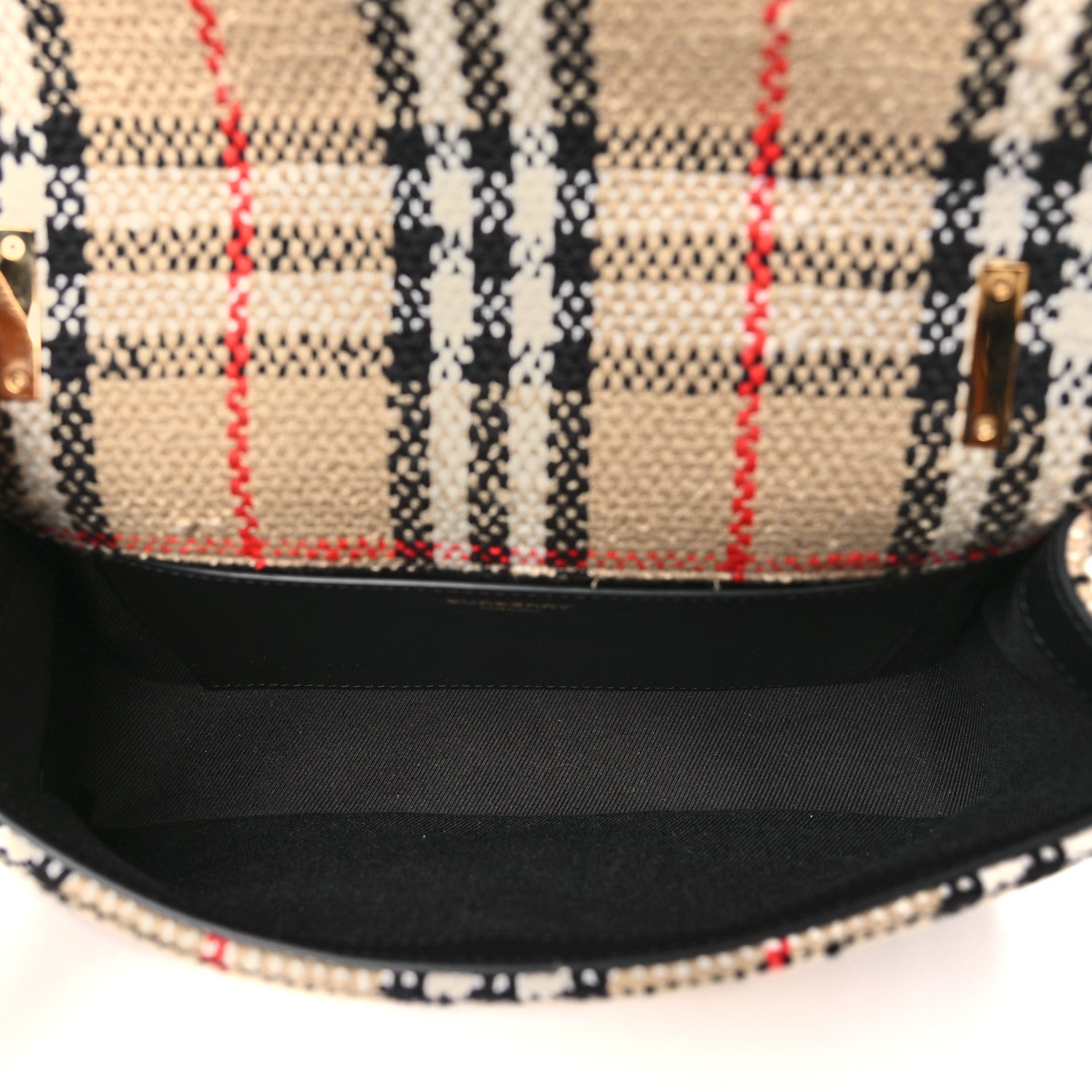 Burberry Calfskin Boucle Check Small Lola Chain Bag Archive Beige 5 of 10