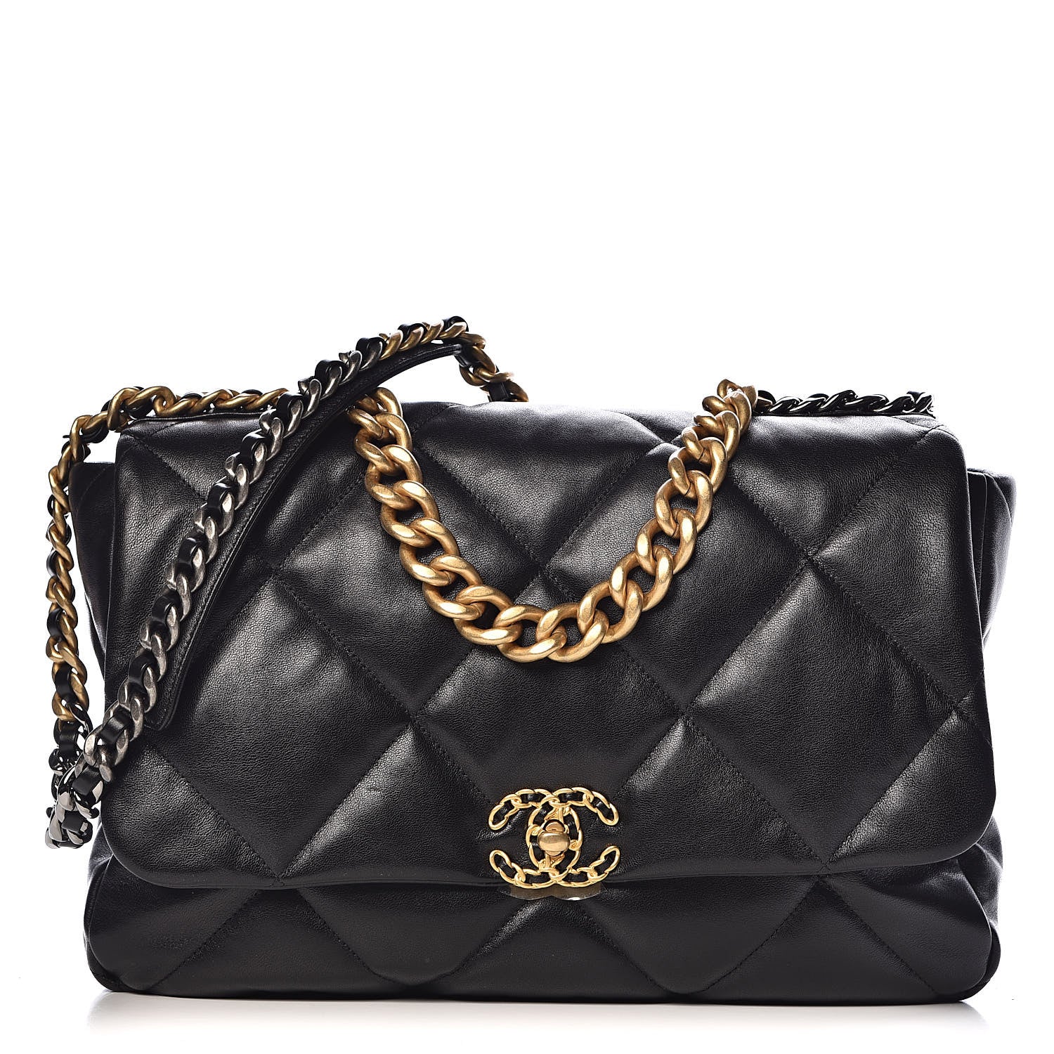 Chanel Goatskin Quilted Maxi 19 Flap Black 1 of 11