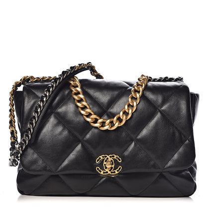 Chanel Goatskin Quilted Maxi 19 Flap Black 1 of 11