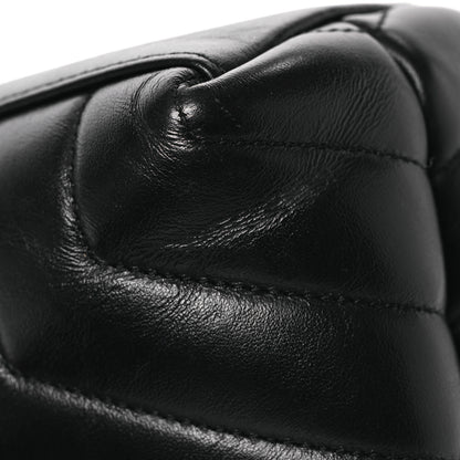 Saint Laurent Calfskin Y Quilted Monogram Small Loulou Chain Satchel Black 14 of 17
