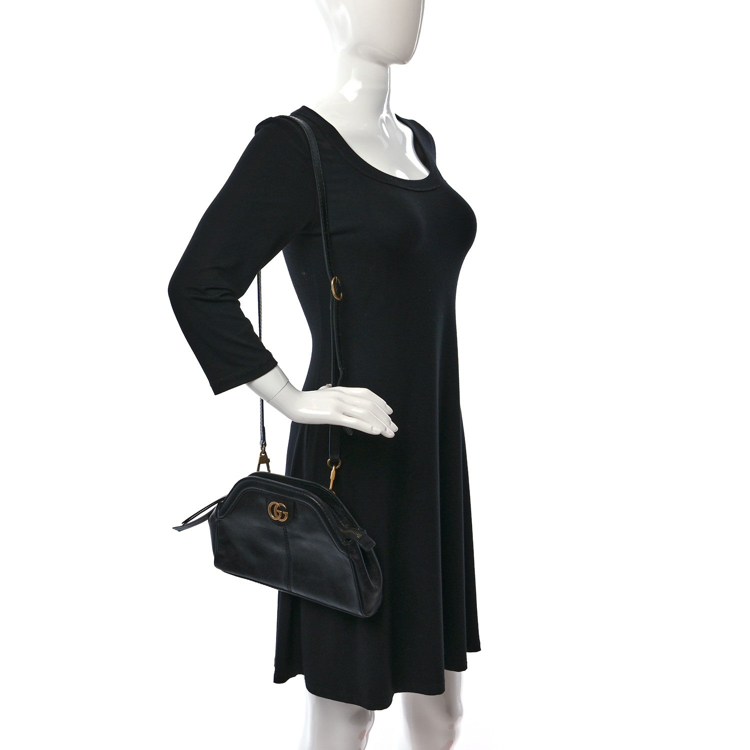 Gucci Calfskin Small Re(Belle) Crossbody Bag Black 2 of 12