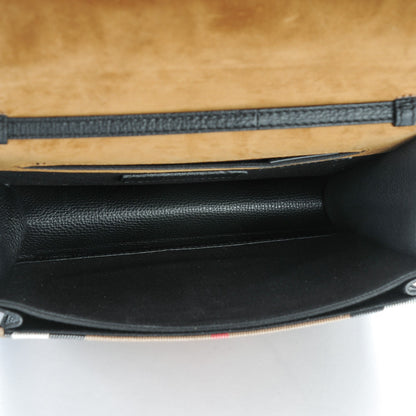 Burberry Derby Calfskin House Check Small Macken Crossbody Bag Black 5 of 9
