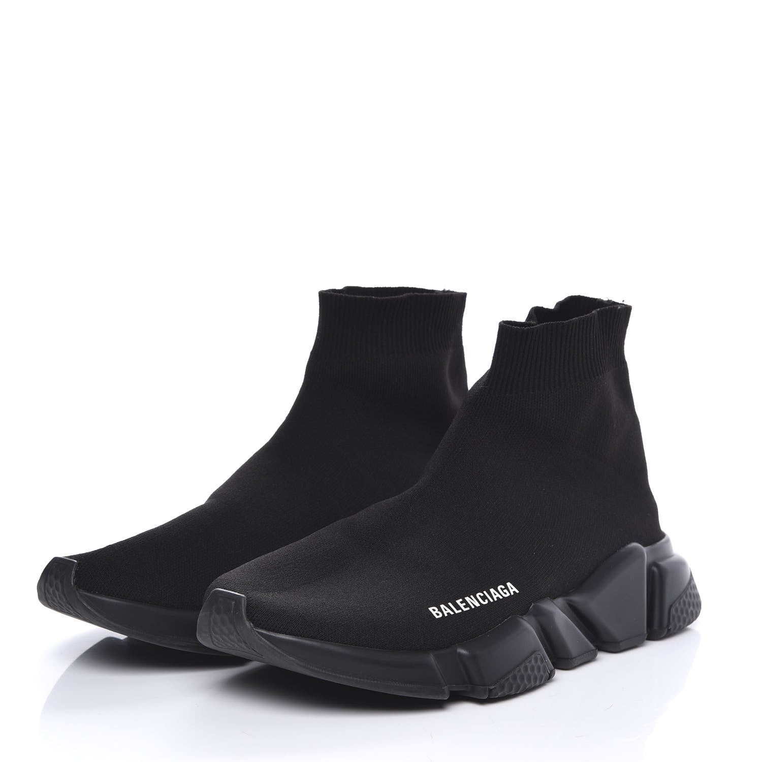 Balenciaga Neoprene Knit Womens Speed Sneakers 40 Black 3 of 9
