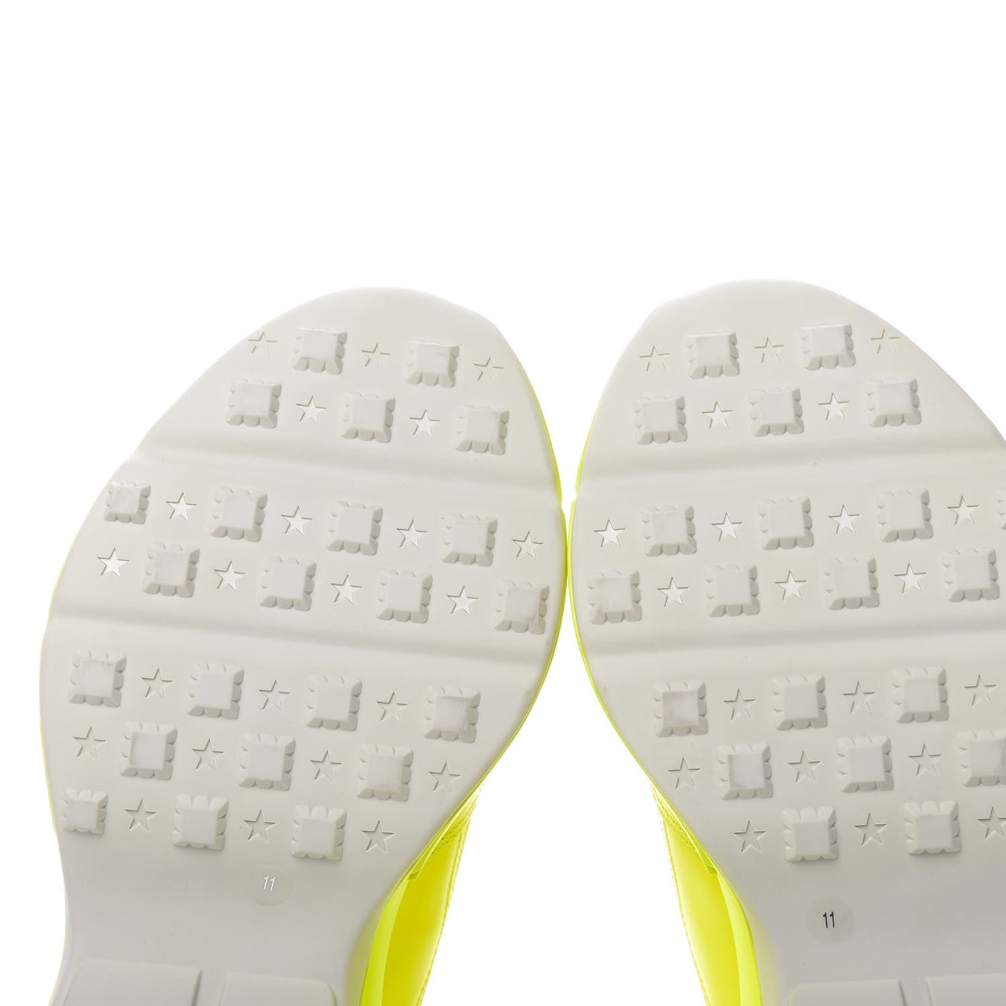 Calfskin Mens Rhyton Sneakers 11 Yellow Fluo