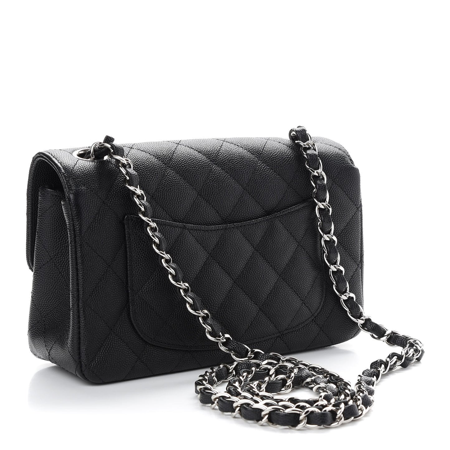Caviar Quilted Mini Rectangular Flap Black