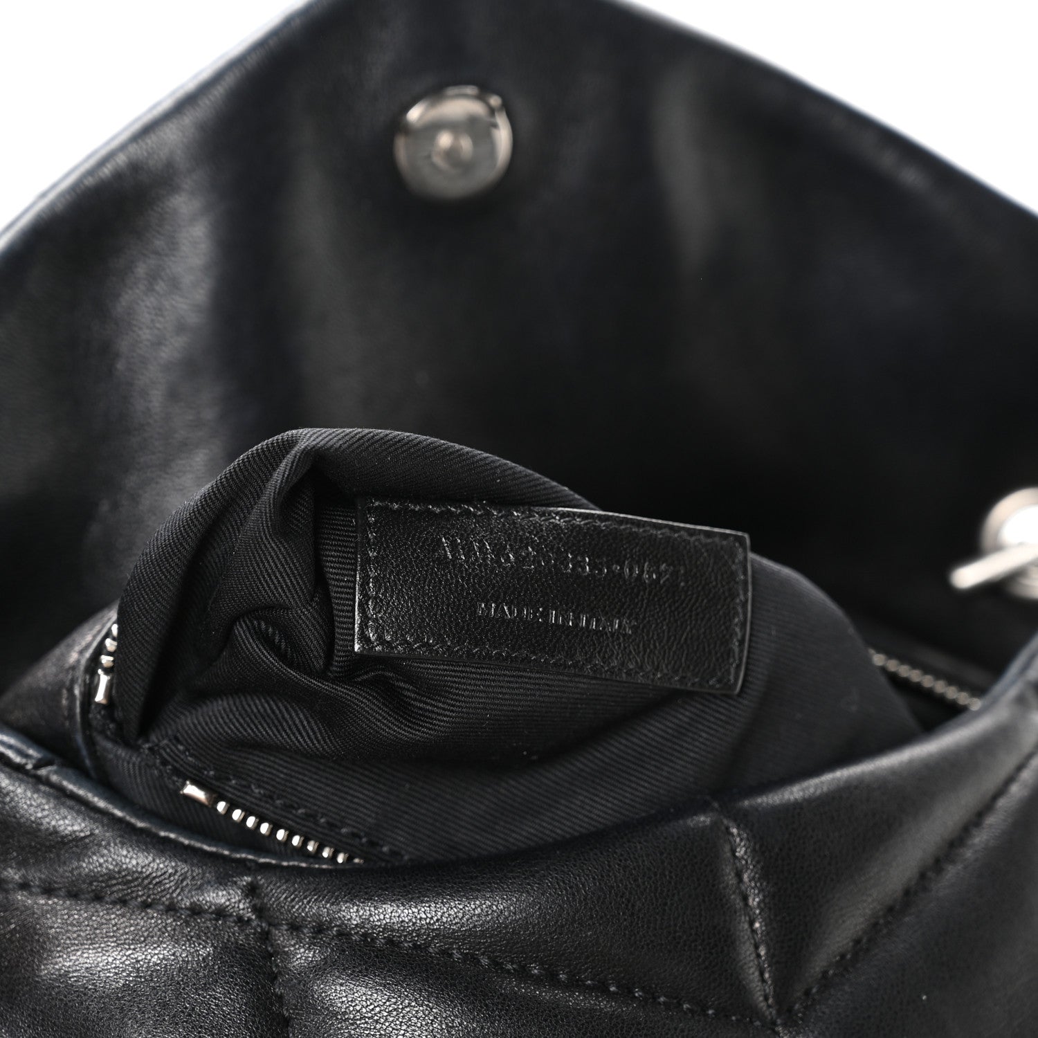Saint Laurent Lambskin Quilted Toy Loulou Puffer Monogram Chain Satchel Black 7 of 11