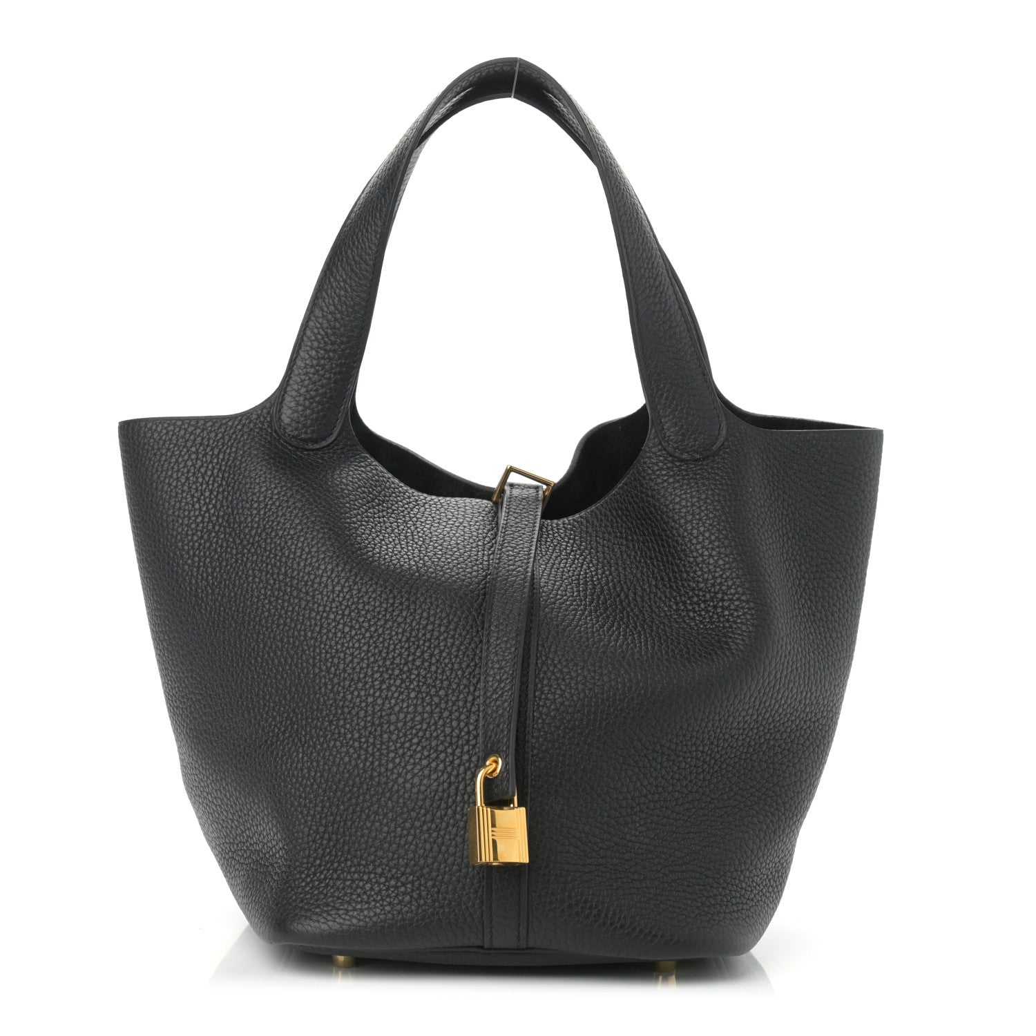 Hermes Taurillon Clemence Picotin Lock 22 MM Black 1 of 11