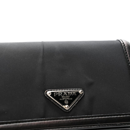 Prada Nylon Metallic Calfskin Mini Crossbody Bag Black 14 of 14