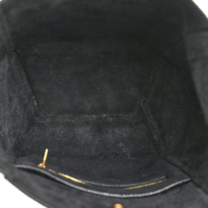 Celine Soft Grained Calfskin Small Sangle Bucket Bag Navy Blue 5 of 11