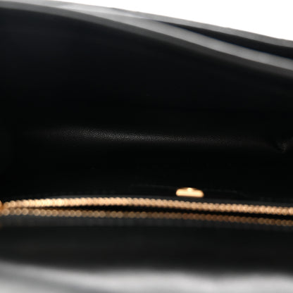 Salvatore Ferragamo Calfskin Quilted Gancini Flap Bag Black 5 of 9