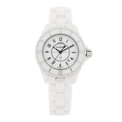 Chanel Stainless Steel Ceramic 33mm J12 Quartz Watch White 1 of 4