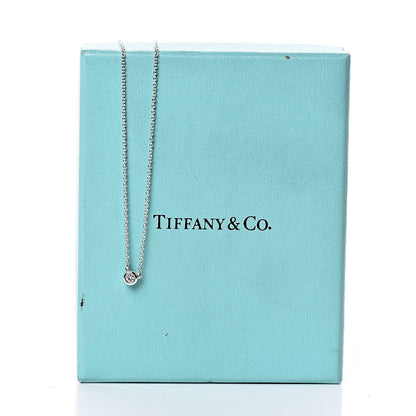 Tiffany Sterling Silver Diamond .05ct Elsa Peretti Diamonds by the Yard Pendant Necklace 6 of 6