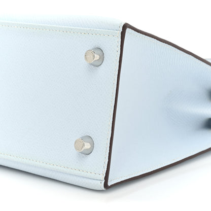 Hermes Epsom Kelly Sellier 25 Bleu Brume 7 of 15