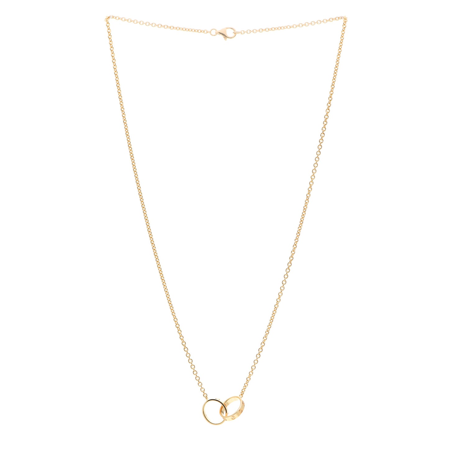 18K Yellow Gold Interlocking LOVE Necklace