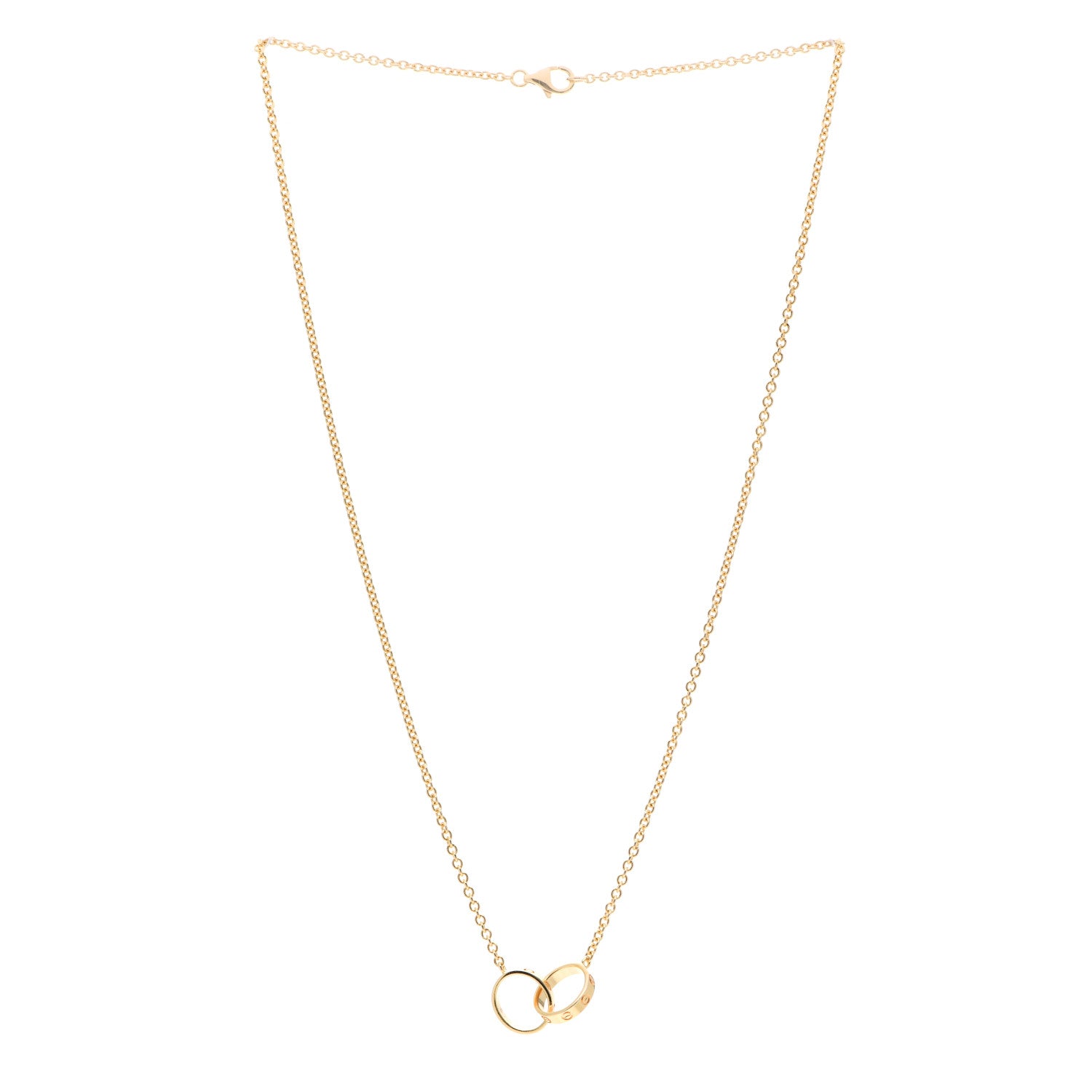 Cartier 18K Yellow Gold Interlocking LOVE Necklace 3 of 6