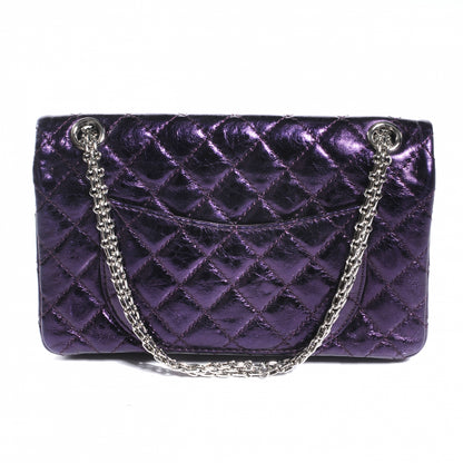 Chanel Aged Calfskin 2.55 Reissue 225 Flap Metallic Purple 3 of 7