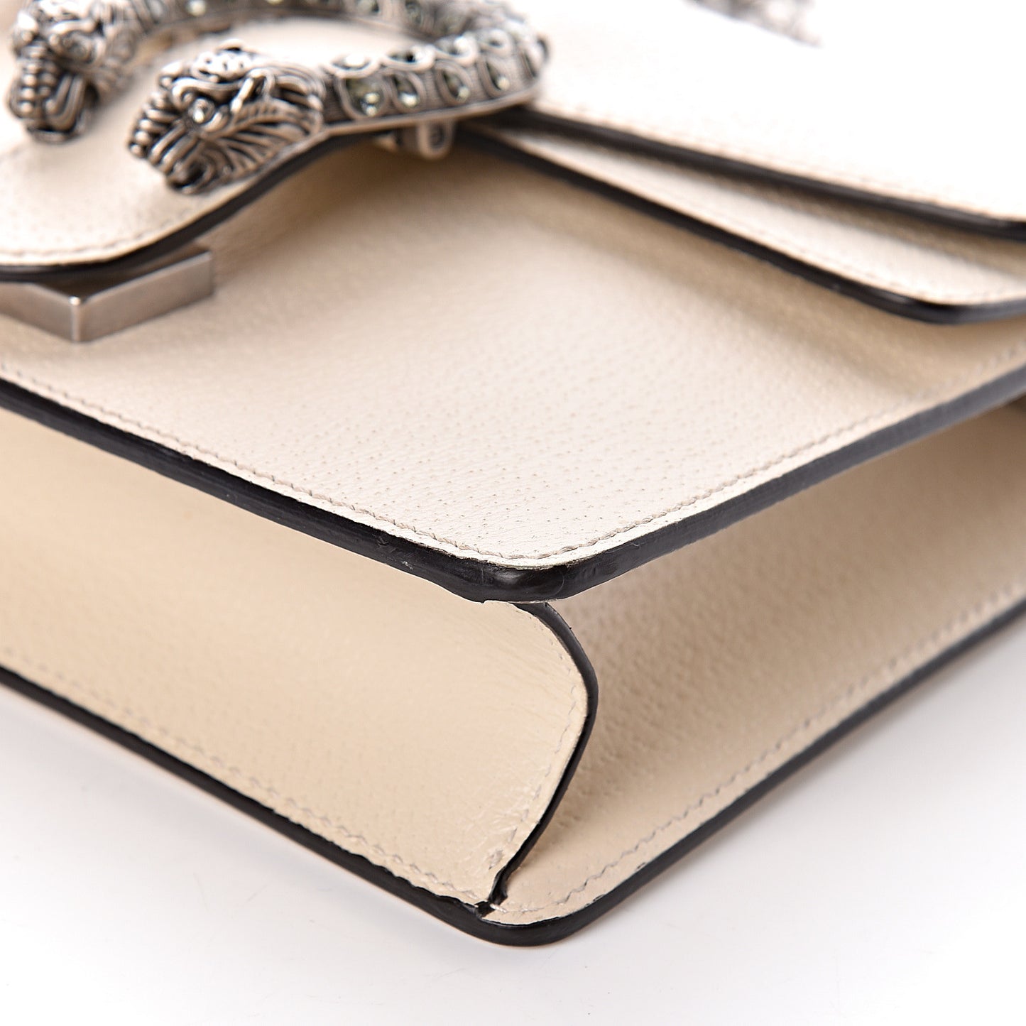 Textured Calfskin Crystal Mini Dionysus Shoulder Bag Mystic White