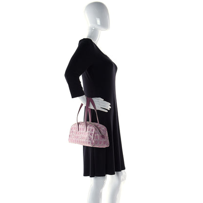 Chanel Nylon Travel Bowler Pink 2 of 6