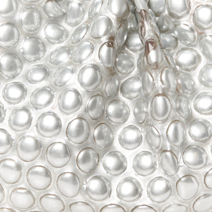 Bottega Veneta Metallic Fabric Bubble Wrap The Mini Pouch Silver 7 of 11