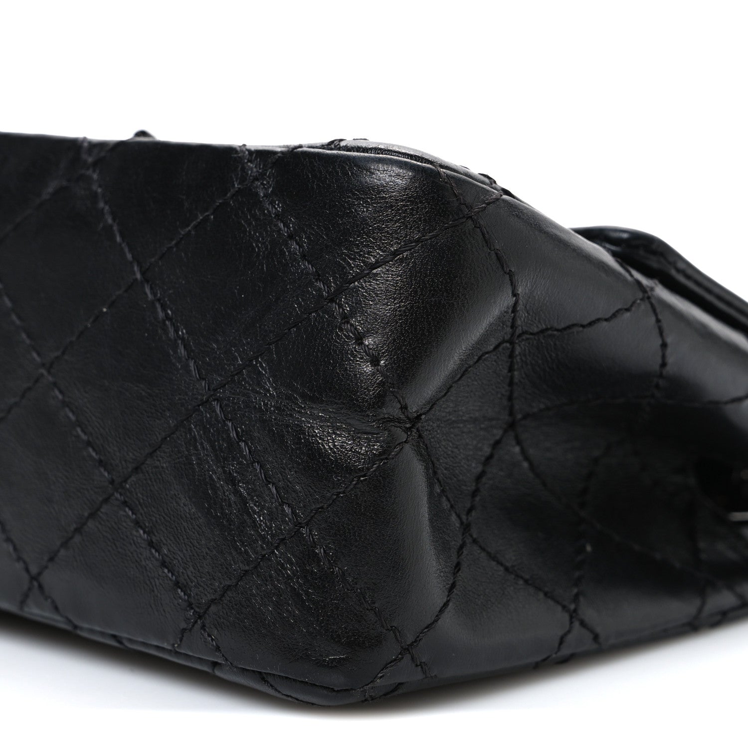 Chanel Aged Calfskin Quilted 2.55 Reissue Mini Flap So Black 10 of 11