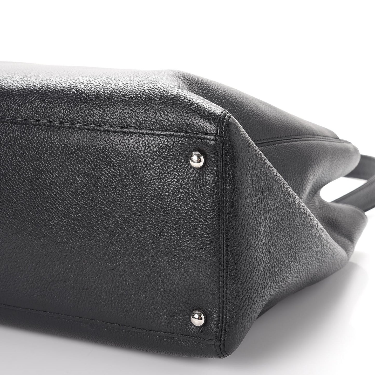 Calfskin Cerf Executive Shopper Tote Black