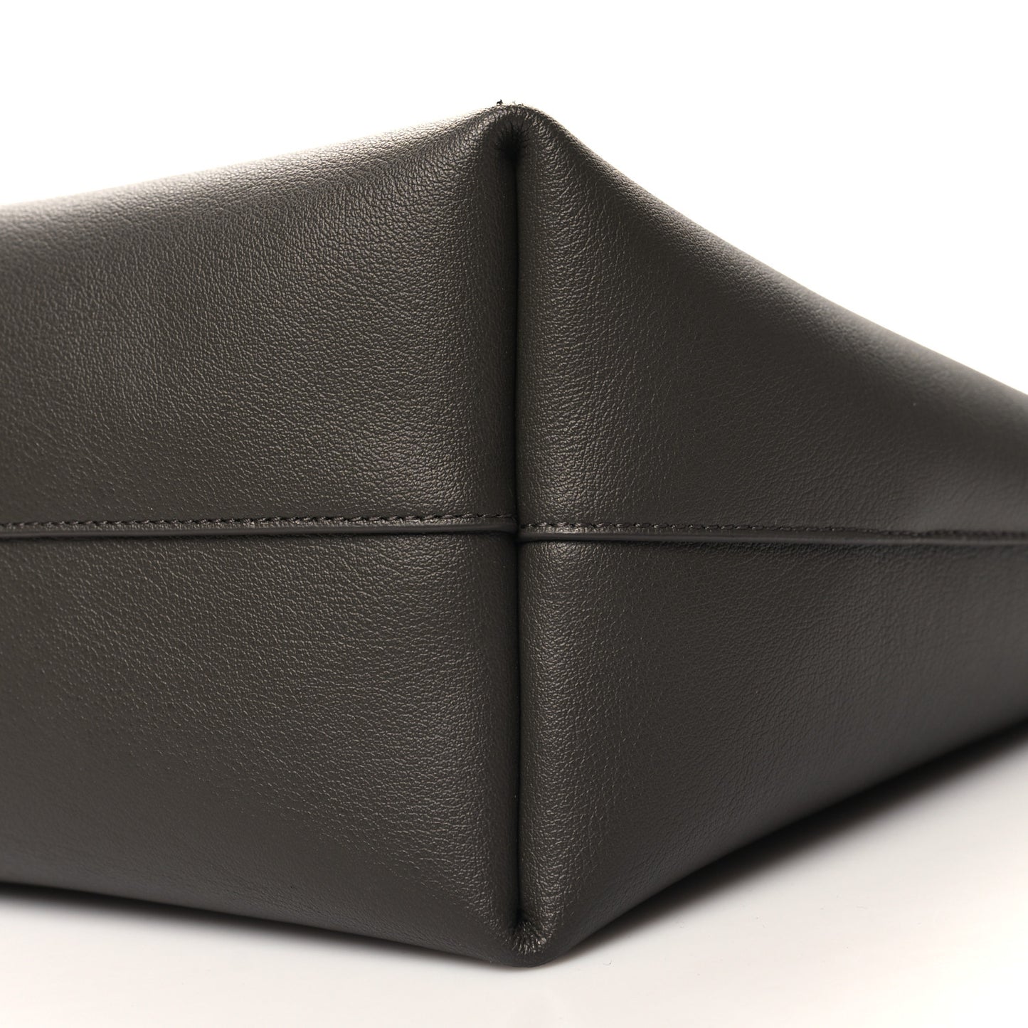 SAINT LAURENT Calfskin Large Shopping Tote Pebble