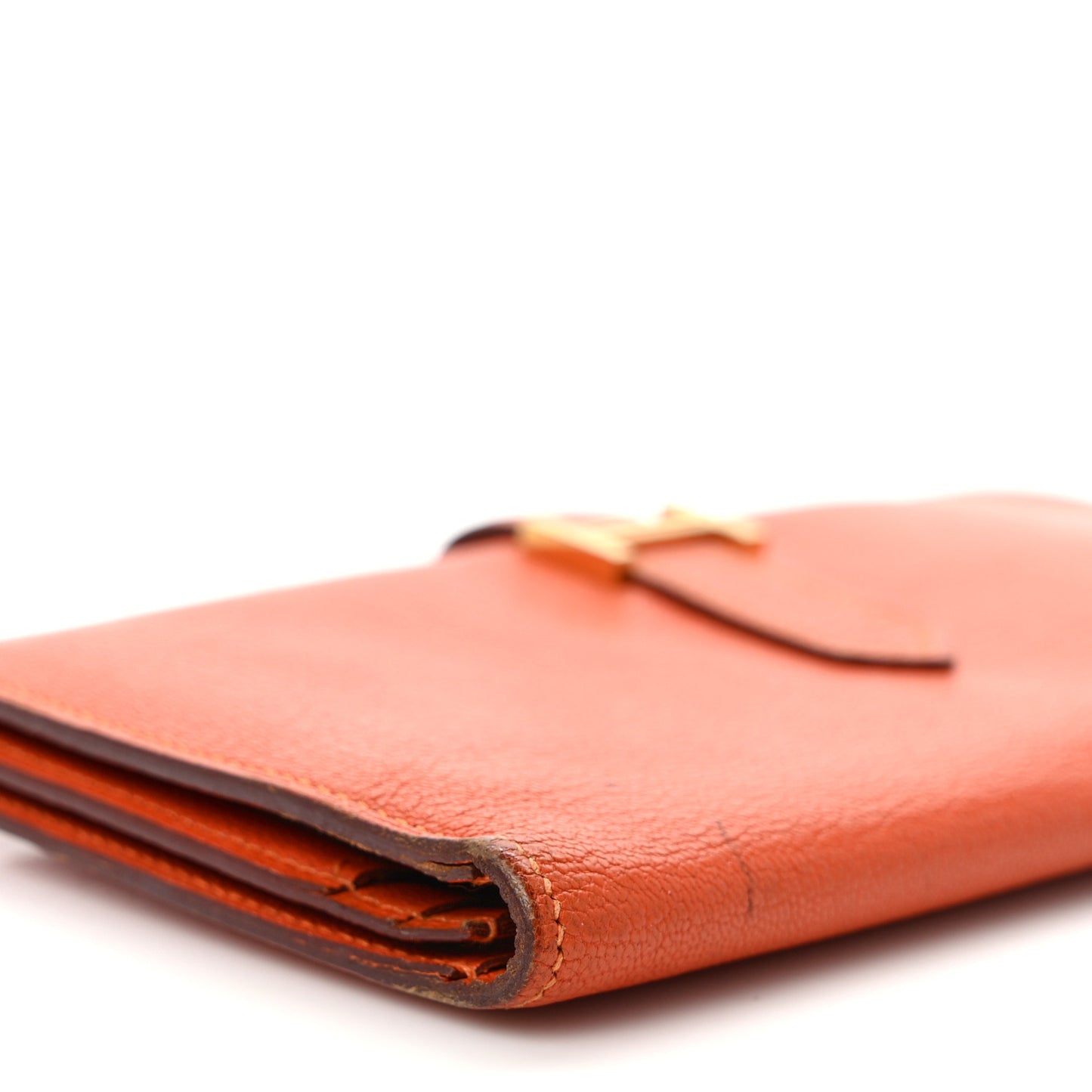 Chèvre Mysore Bearn Gusset Wallet Feu