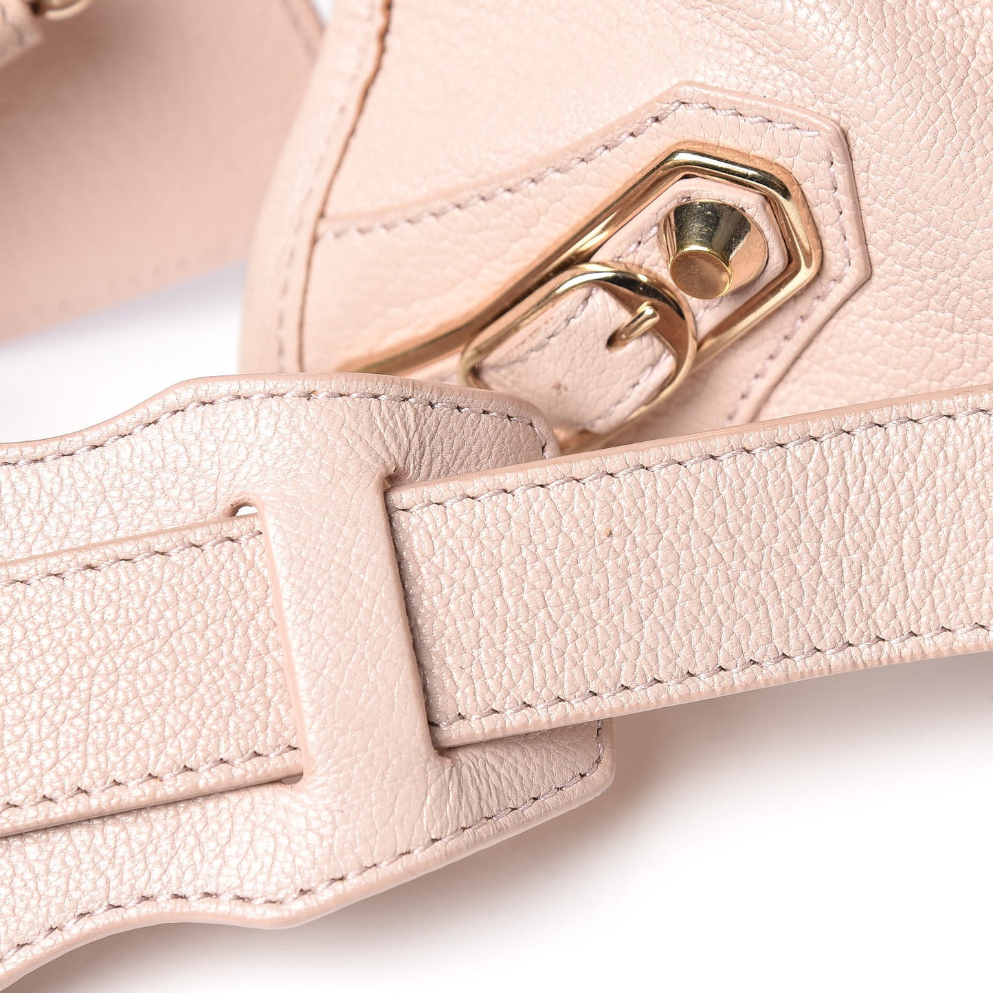 Chevre Gold Metallic Edge Hardware Mini City Rose Aubepine Bois de Rose