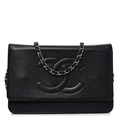 Chanel Caviar Timeless CC Wallet On Chain WOC Black 1 of 12