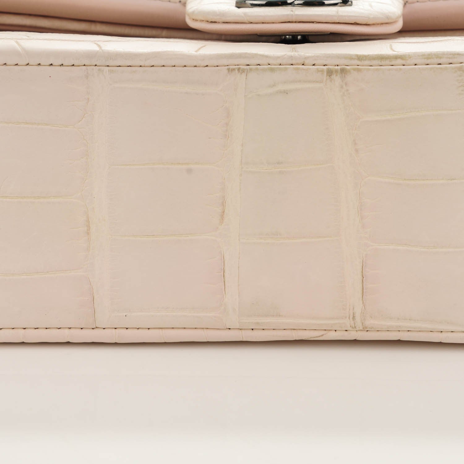 Chanel Matte Alligator Medium Double Flap Light Pink 9 of 9