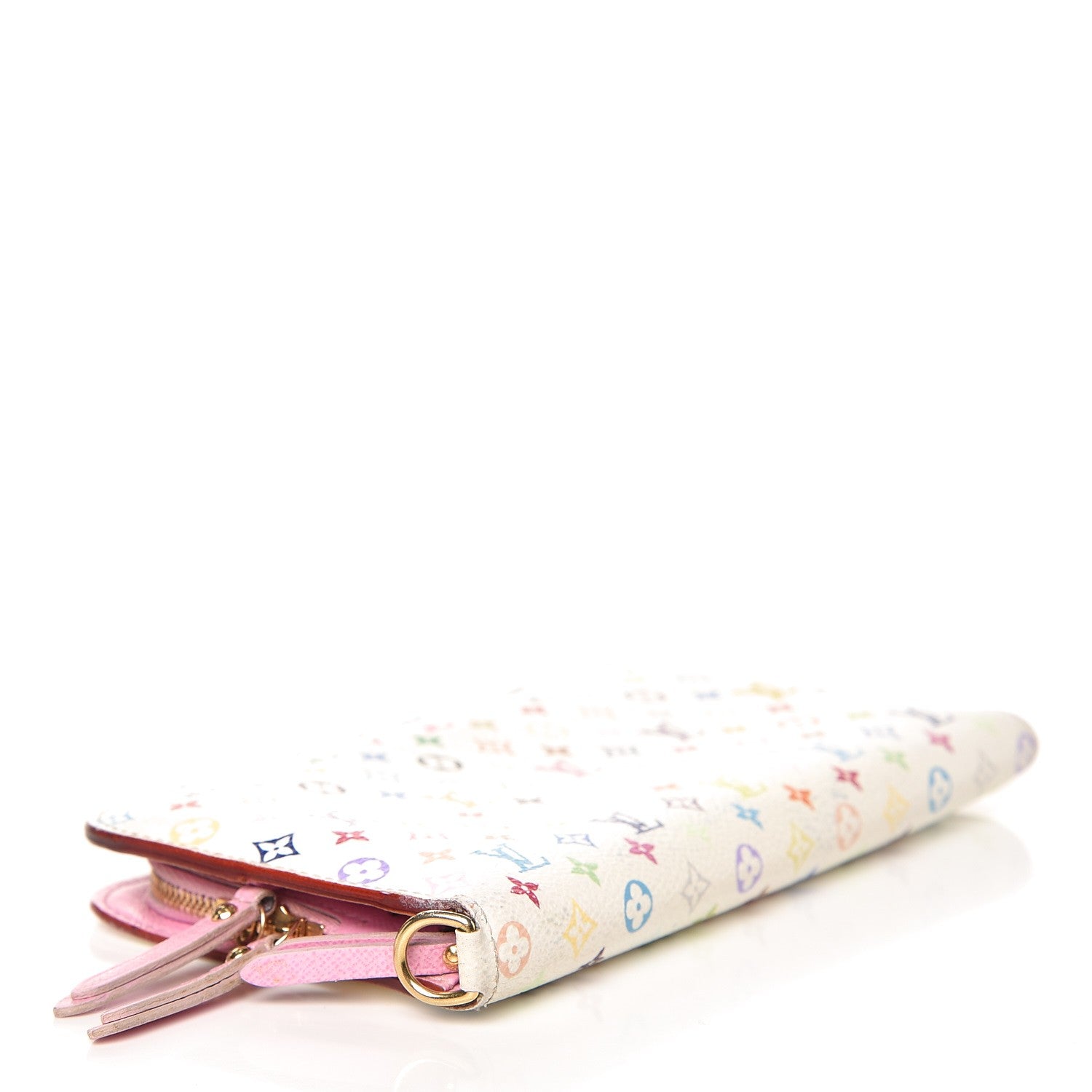 Louis Vuitton Monogram Multicolor Insolite Wallet White Litchi 4 of 11