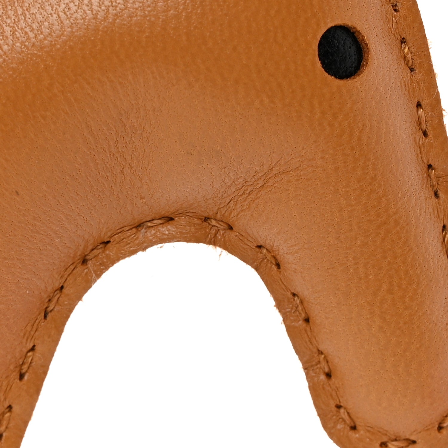 Hermes Milo Lambskin Grigri Rodeo Horse Bag Charm MM Sesame Craie Noir 5 of 6