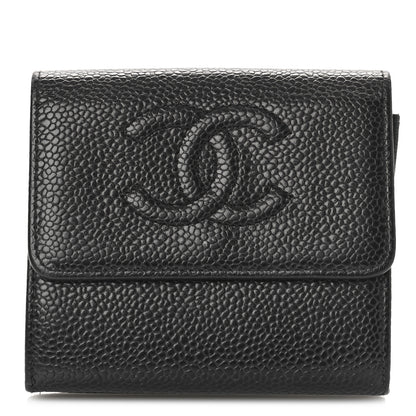 Chanel Caviar Timeless CC Compact Flap Wallet Black 1 of 14