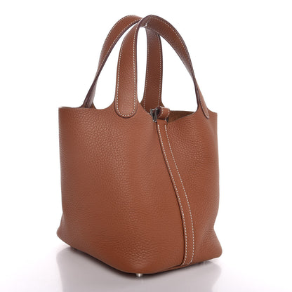 Hermes Taurillon Clemence Picotin Lock 18 PM Gold 3 of 7