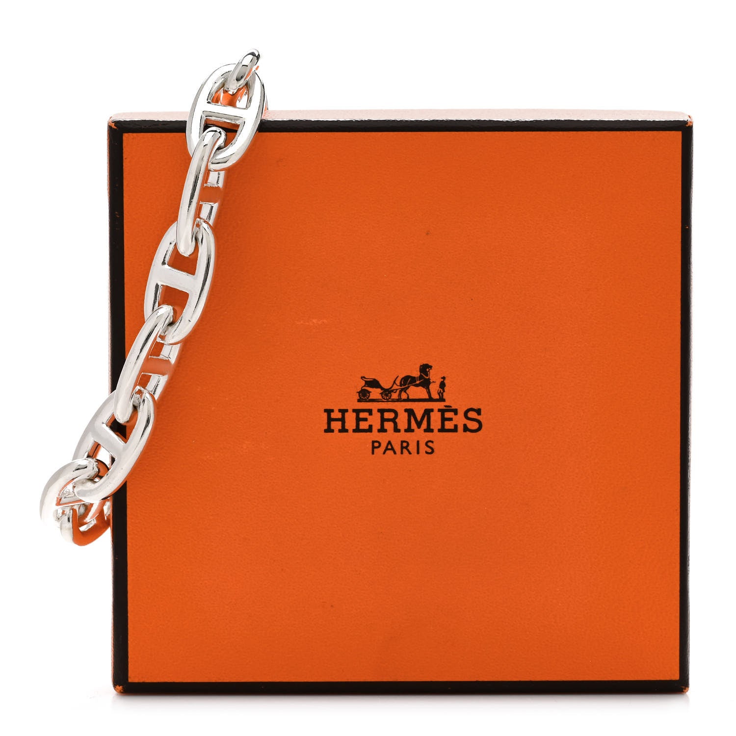 Hermes Sterling Silver GM Chaine d'Ancre Bracelet 6 of 6